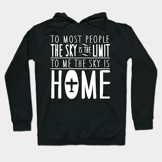 Sky is home, not the limit (white) Hoodie by nektarinchen